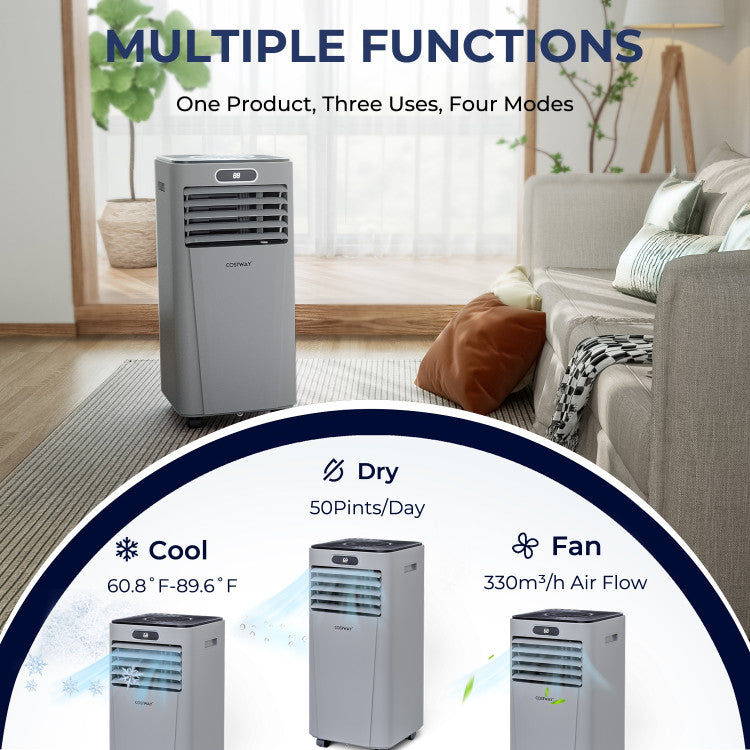 10000 BTU Portable Air Conditioner, Gray Air Conditioners at Gallery Canada