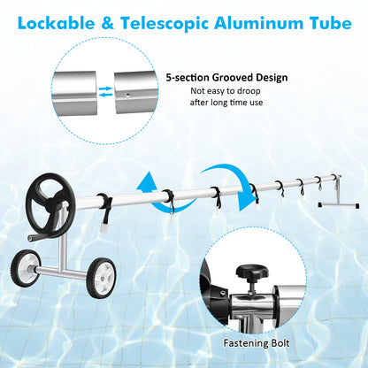 22 Ft Aluminum In-Ground Pool Solar Cover Reel Set, Silver Swimming Pools at Gallery Canada