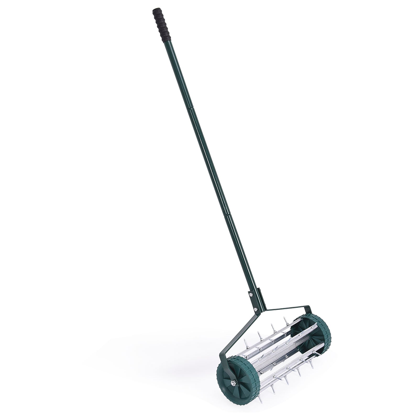 18 Inch Rolling Lawn Aerator, Anti-Slip Handle, Green Lawn Care Tools at Gallery Canada