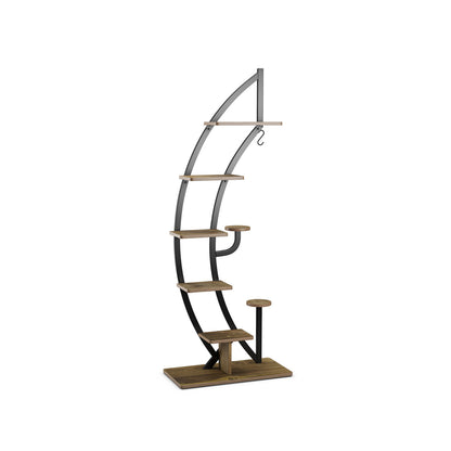 6 Tier 9 Potted Metal Plant Stand Holder, Natural Plant Stands at Gallery Canada