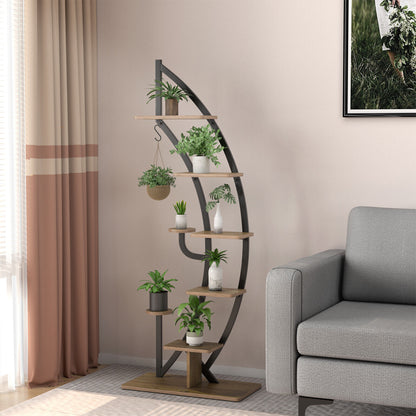 6 Tier 9 Potted Metal Plant Stand Holder, Natural Plant Stands at Gallery Canada