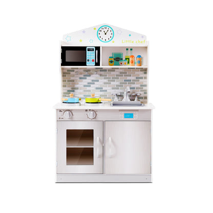 Kids Wooden Pretend Cooking Playset, Beige Play Kitchen Sets at Gallery Canada