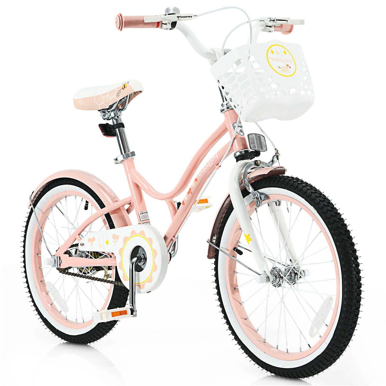 18 Inch Kids Adjustable Bike With Training Wheels, Pink Kids Bike at Gallery Canada