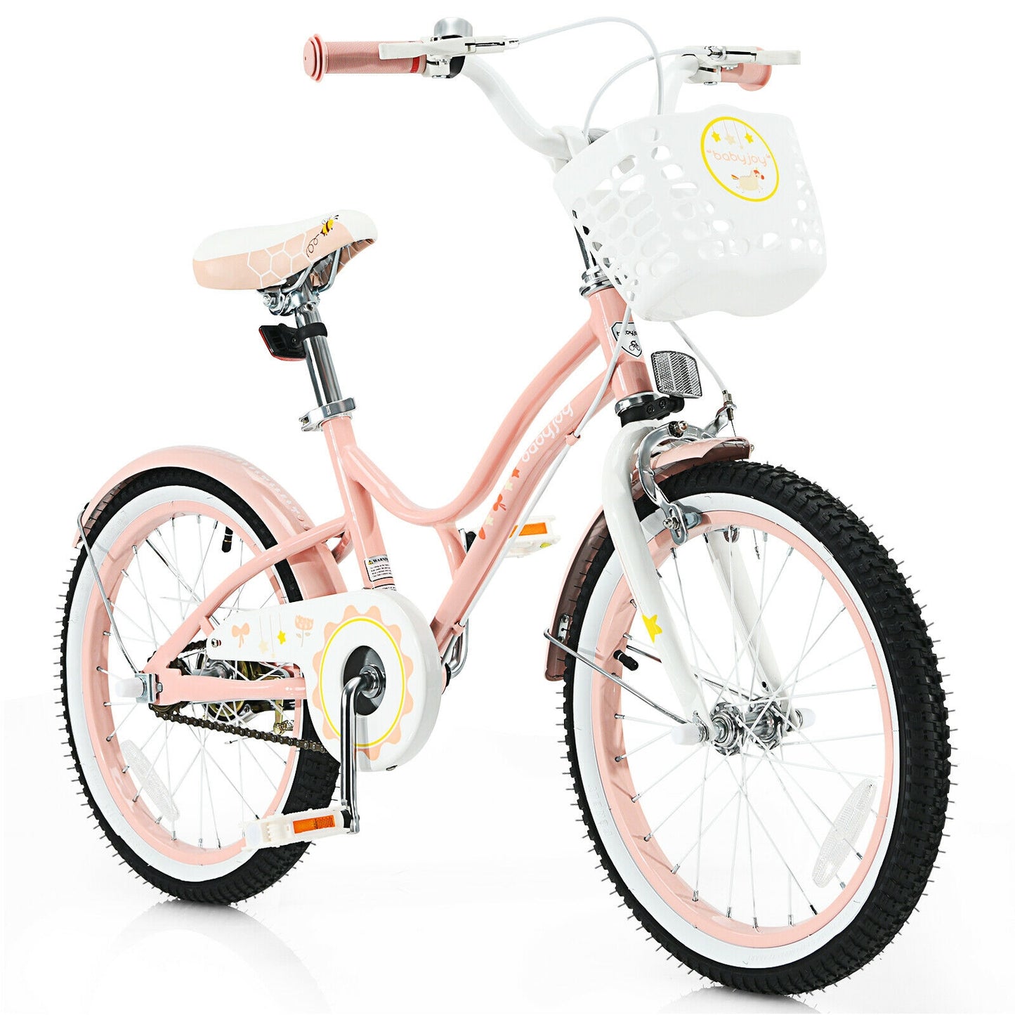 18 Inch Kids Adjustable Bike With Training Wheels, Pink Kids Bike at Gallery Canada
