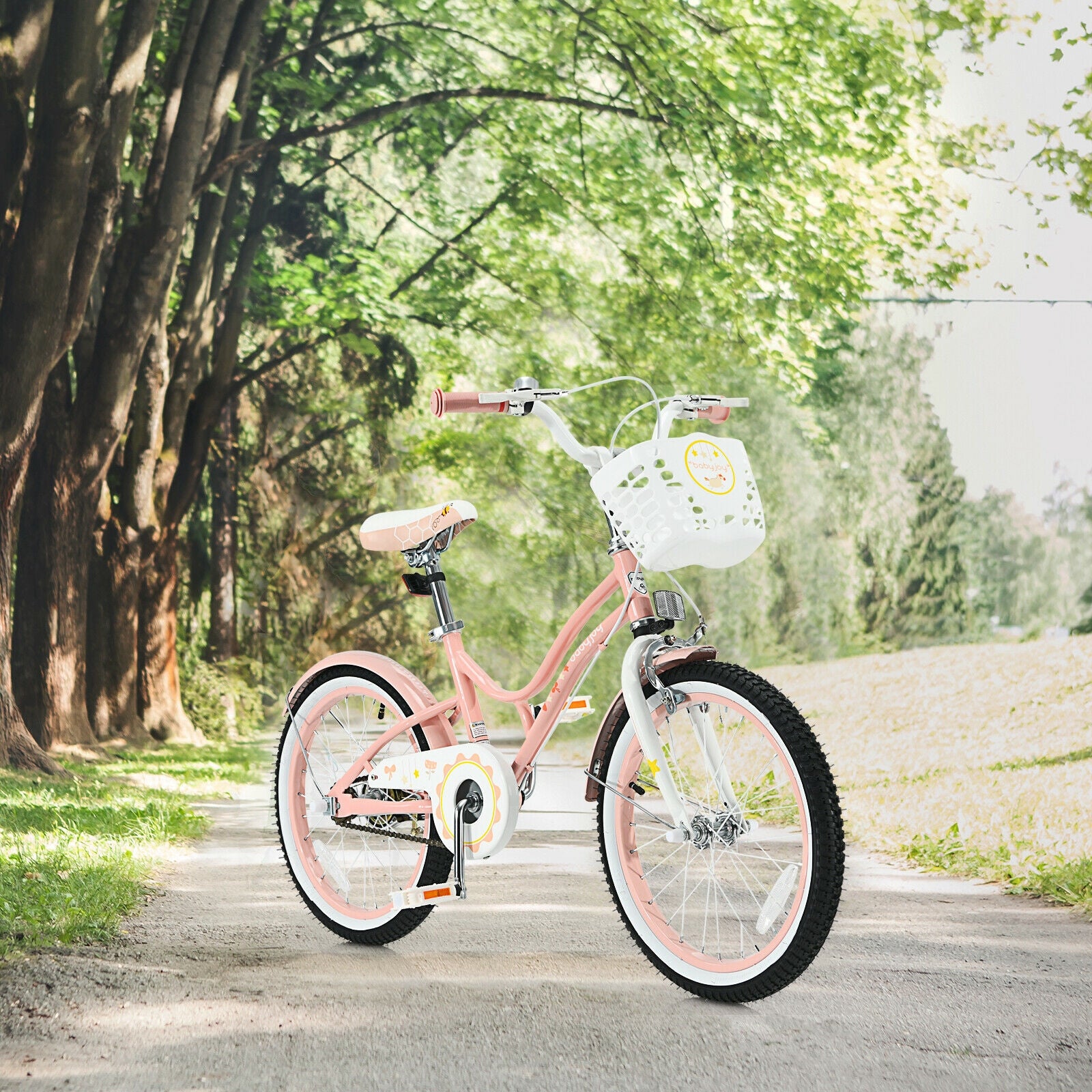 18 Inch Kids Adjustable Bike With Training Wheels, Pink Kids Bike at Gallery Canada
