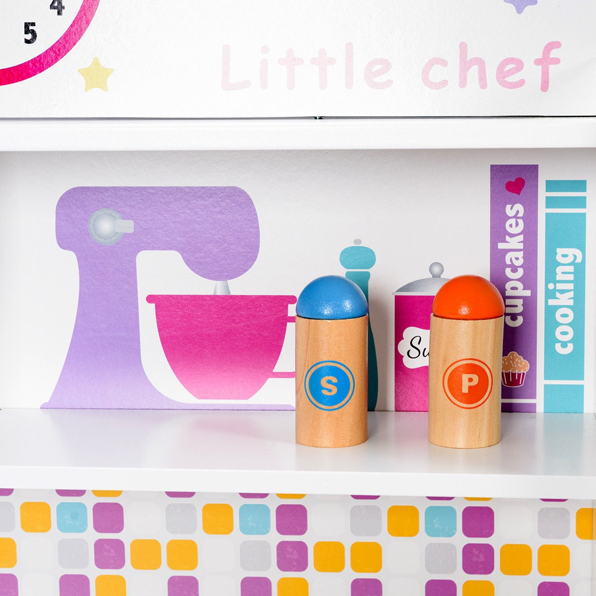 Kids Wooden Pretend Cookware Playset, Pink Play Kitchen Sets at Gallery Canada
