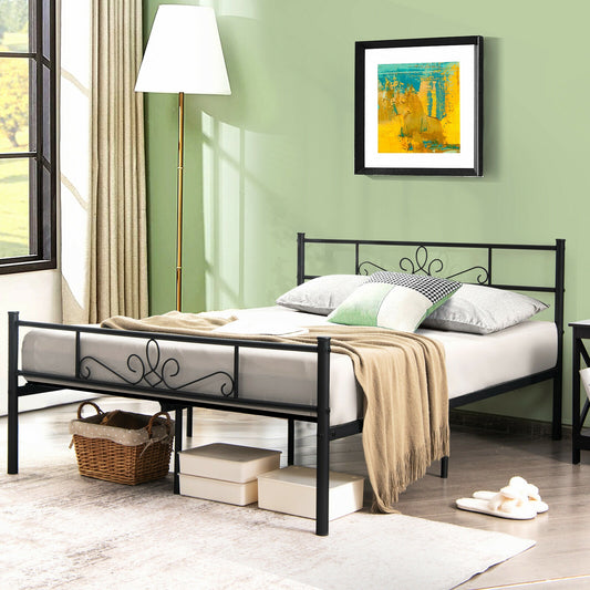 Metal Bed Frame With Headboard And Footboard, Full Size, Black Simple Bed Frame Black at Gallery Canada