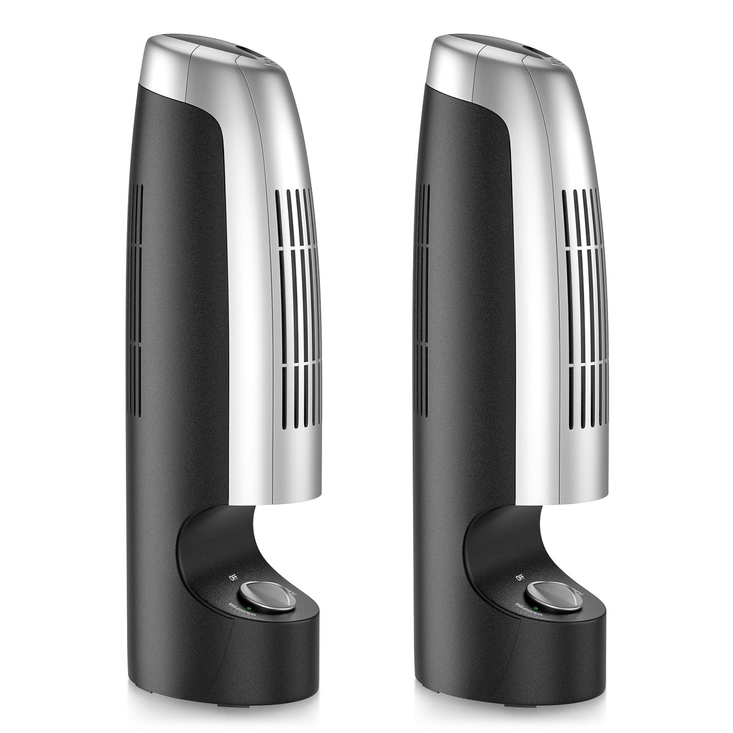 2 Pieces Mini Ionic Whisper Home Air Purifier for Dust and Smoke, Gray Air Purifiers Gray at Gallery Canada