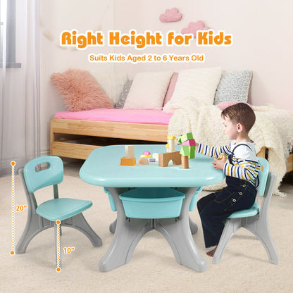Kids Activity Table And Chair Set With Storage, Blue Kids Table & Chair Sets at Gallery Canada
