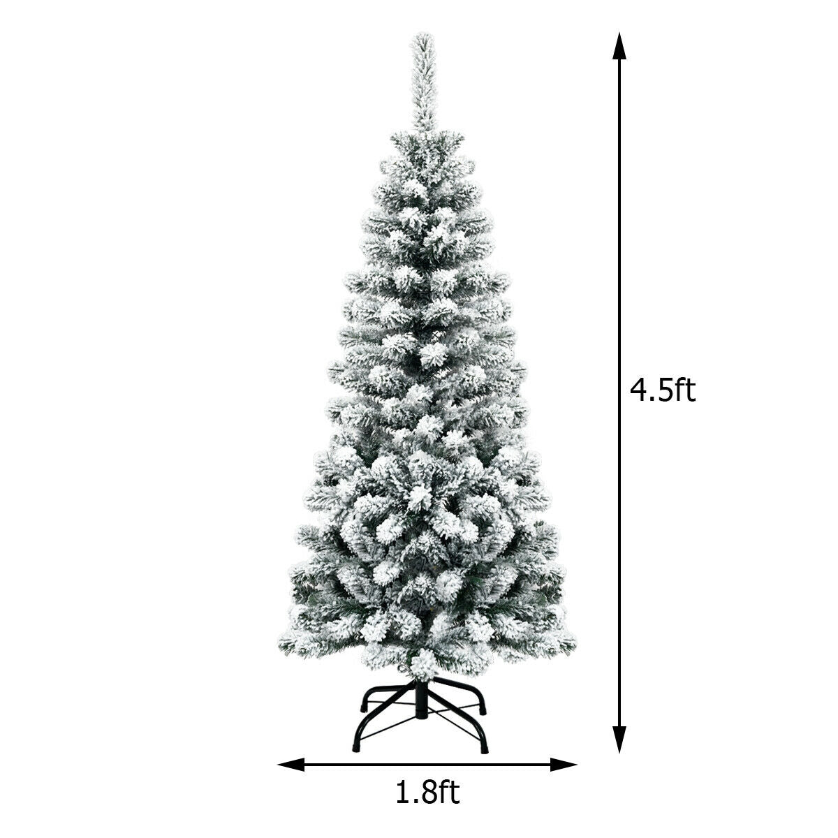 4.5 Feet Artificial Pencil Christmas Tree, 242 Branch, Green Christmas Tree at Gallery Canada