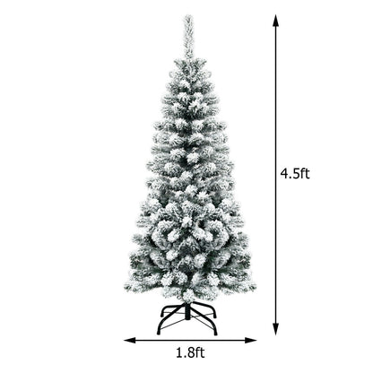 4.5 Feet Artificial Pencil Christmas Tree, 242 Branch, Green Christmas Tree at Gallery Canada