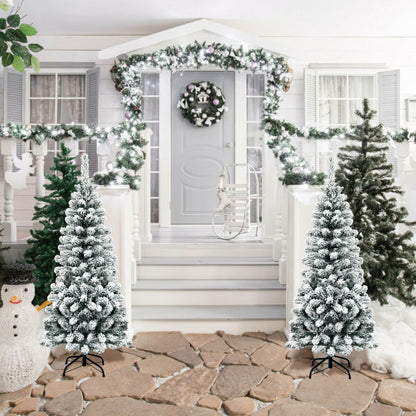 4.5 Feet Artificial Pencil Christmas Tree, 242 Branch, Green Christmas Tree at Gallery Canada