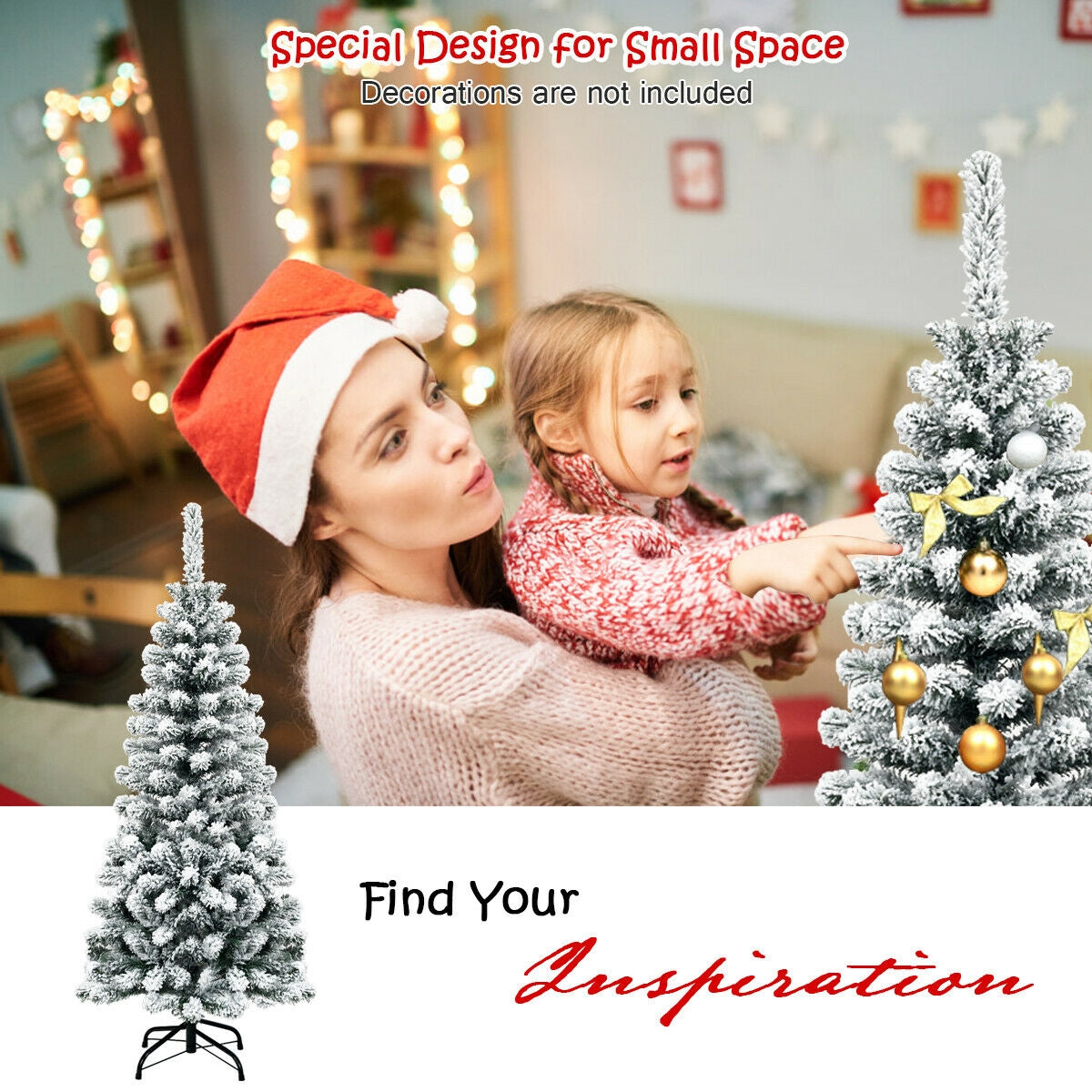 4.5 Feet Artificial Pencil Christmas Tree, 242 Branch, Green Christmas Tree at Gallery Canada