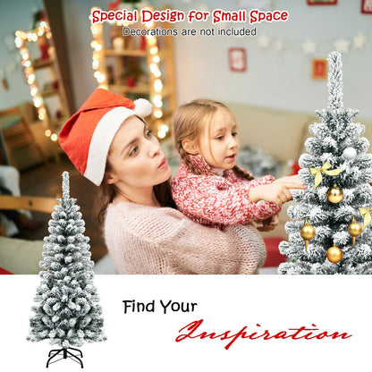 4.5 Feet Artificial Pencil Christmas Tree, 242 Branch, Green Christmas Tree at Gallery Canada