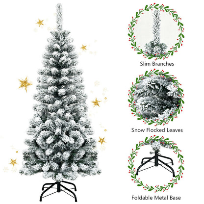 4.5 Feet Artificial Pencil Christmas Tree, 242 Branch, Green Christmas Tree at Gallery Canada