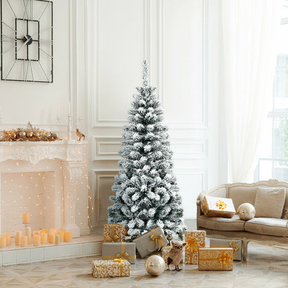 4.5 Feet Artificial Pencil Christmas Tree, 242 Branch, Green Christmas Tree at Gallery Canada