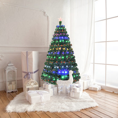 6' Artificial Christmas Tree With LED Lights, Metal Stand, Green Christmas Tree at Gallery Canada