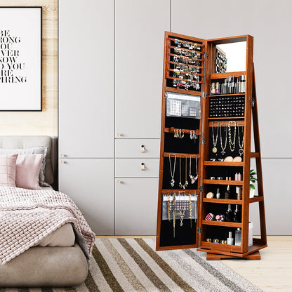 2-in-1 Lockable Jewelry Cabinet, Full-Length Mirror Jewelry Armoires at Gallery Canada