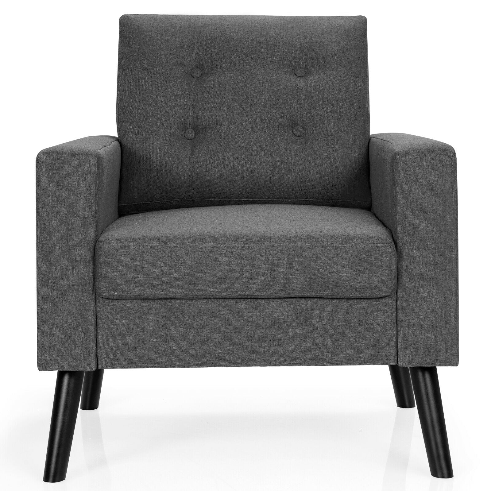 Mid-Century Upholstered Armchair Club Chair, Gray Accent Chairs at Gallery Canada
