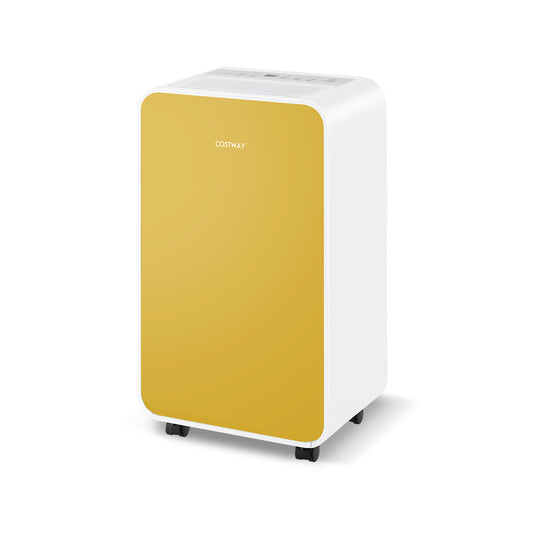 32 Pints/Day Portable Quiet Dehumidifier, 2500 Sq. Ft, Yellow Dehumidifiers Yellow at Gallery Canada