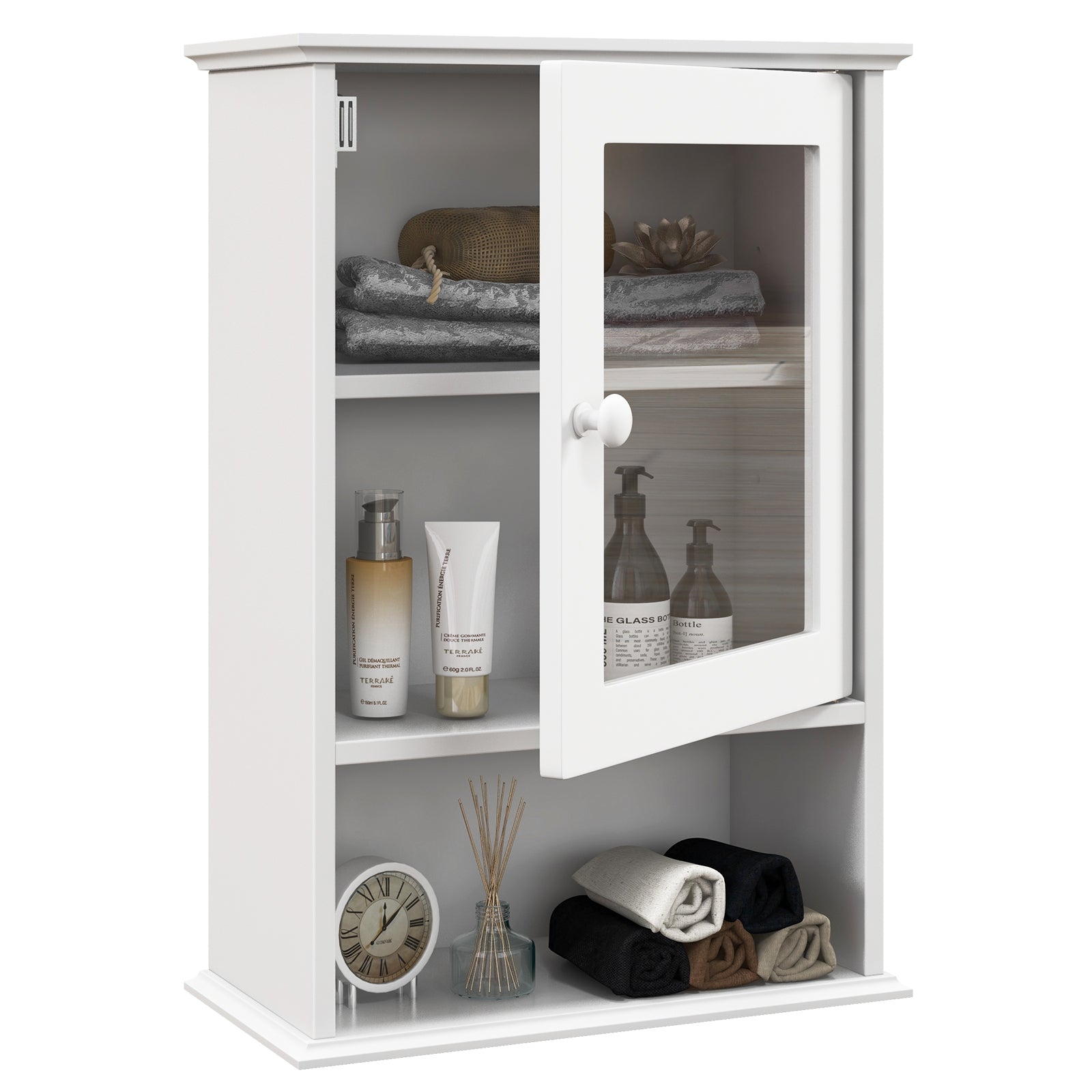 Wall Mounted Adjustable Medicine Cabinet, White Wall Cabinets at Gallery Canada