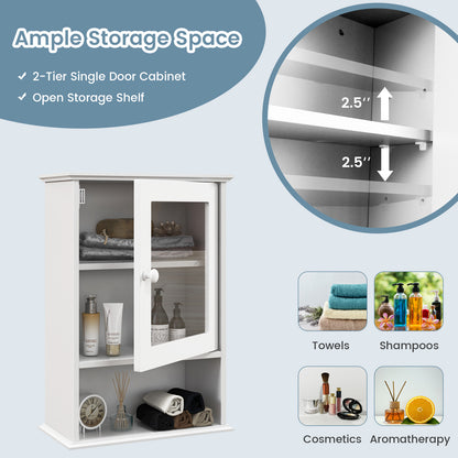 Wall Mounted Adjustable Medicine Cabinet, White Wall Cabinets at Gallery Canada