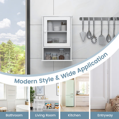 Wall Mounted Adjustable Medicine Cabinet, White Wall Cabinets at Gallery Canada