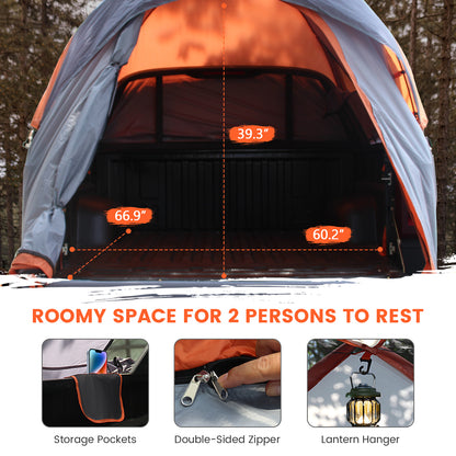 2 Person Portable Pickup Tent, S, Orange Tents at Gallery Canada