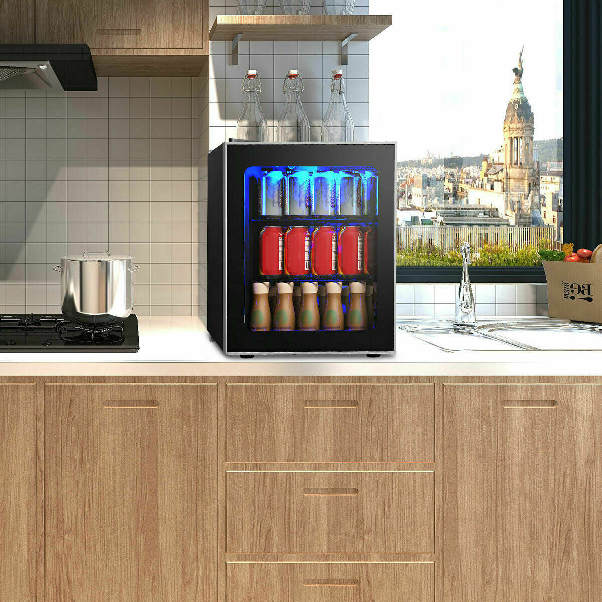 60 Can Mini Beverage Refrigerator, Glass Door Wine & Beverage Coolers at Gallery Canada