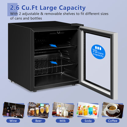 60 Can Mini Beverage Refrigerator, Glass Door Wine & Beverage Coolers at Gallery Canada