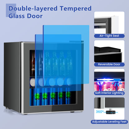 60 Can Mini Beverage Refrigerator, Glass Door Wine & Beverage Coolers at Gallery Canada