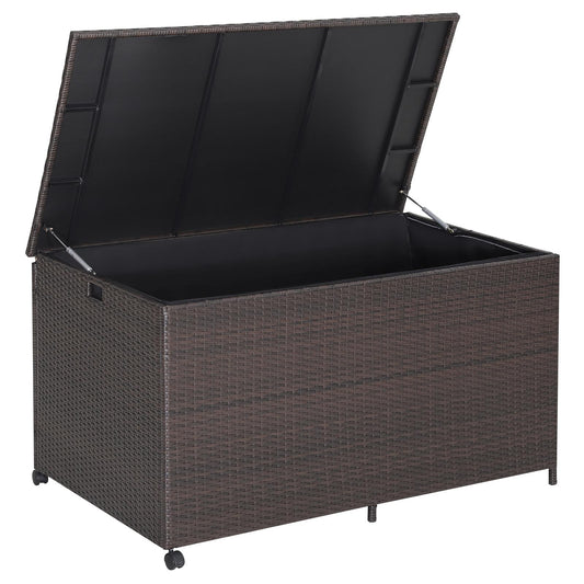 Outdoor Wicker Storage Box, 133 Gallon, Brown Sheds & Outdoor Storage Brown at Gallery Canada
