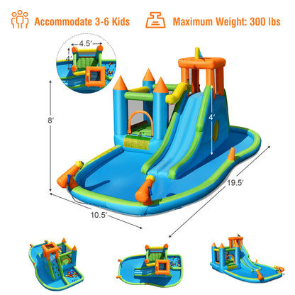 Inflatable Water Slide With Bounce House, Splash Pool, No Blower, Kids Bounce House at Gallery Canada