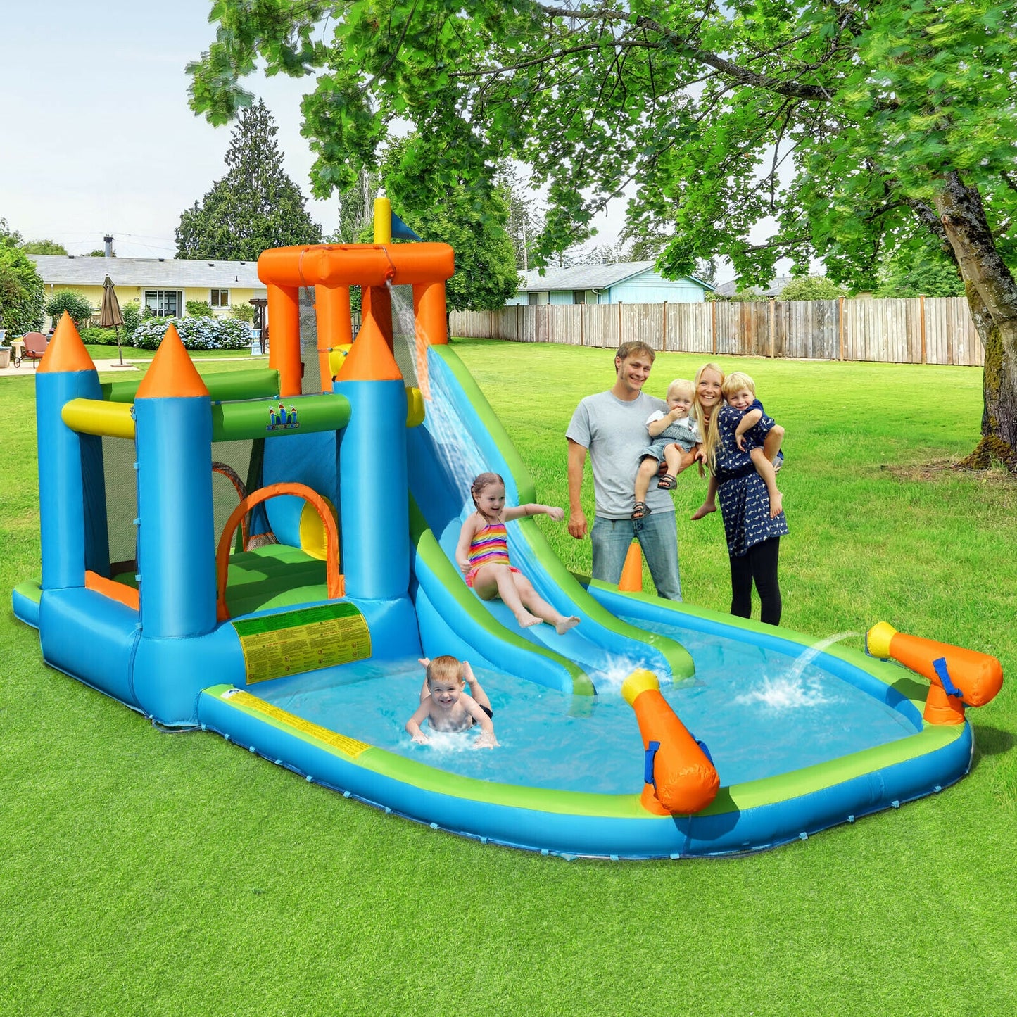 Inflatable Water Slide, Kids Bounce House, Splash Pool With Blower Bounce House at Gallery Canada