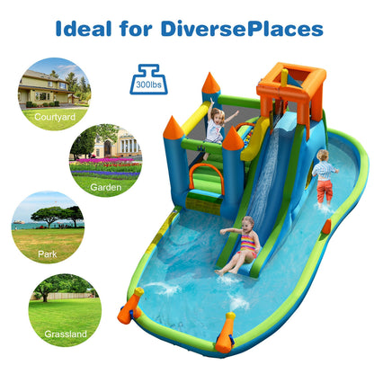 Inflatable Water Slide, Kids Bounce House, Splash Pool With Blower Bounce House at Gallery Canada