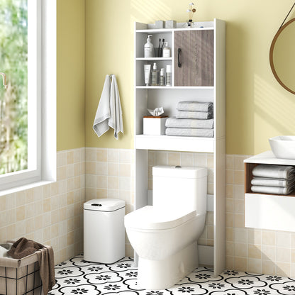 4-Tier Space Saving Toilet Storage Cabinet, White Bathroom Etagere at Gallery Canada