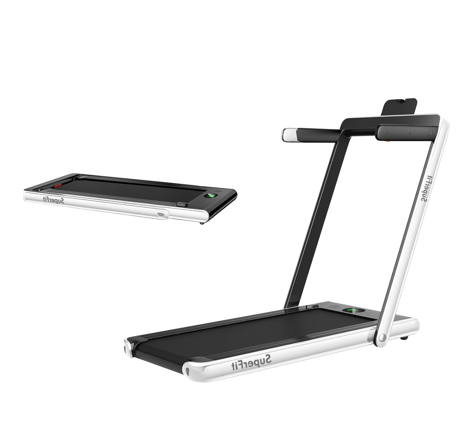 2.25HP 2 In 1 Folding Treadmill With App, Speaker, Remote Control, White Treadmills at Gallery Canada