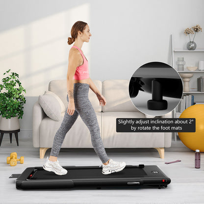 2.25HP 2 in 1 Folding Treadmill with APP Speaker Remote Control, Black Treadmills at Gallery Canada