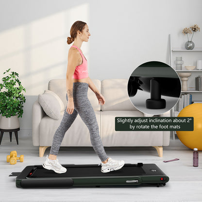 2.25HP 2 In 1 Folding Treadmill, Remote Control, Green Treadmills at Gallery Canada