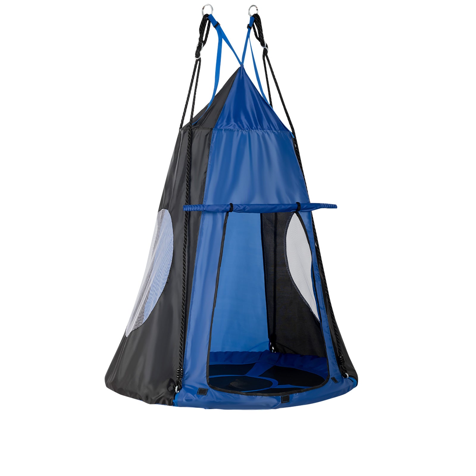 40 Inch Kids Hanging Chair, Detachable Swing Tent Set, Blue Swing & Playsets Blue at Gallery Canada