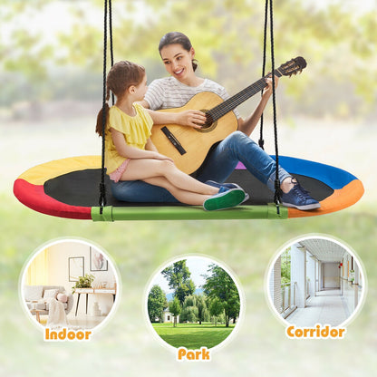 60 Inch Saucer Surf Adjustable Swing Set, Multicolor Swing & Playsets at Gallery Canada
