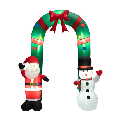 8 Feet Christmas Inflatable Archway, Santa Claus Snowman, Multicolor Christmas Inflatables Multicolor at Gallery Canada