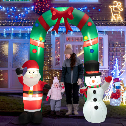 8 Feet Christmas Inflatable Archway, Santa Claus Snowman, Multicolor Christmas Inflatables at Gallery Canada