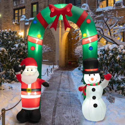 8 Feet Christmas Inflatable Archway, Santa Claus Snowman, Multicolor Christmas Inflatables at Gallery Canada