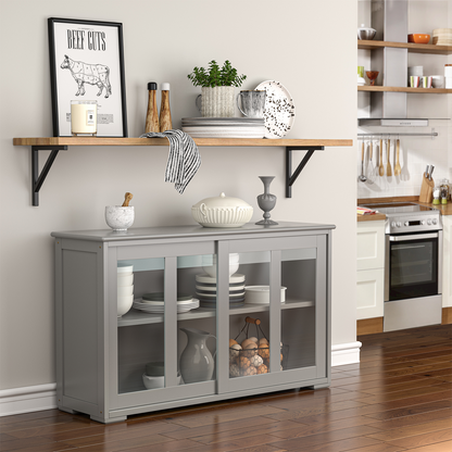 Sideboard Buffet Cabinet, Sliding Door, Gray Sideboards Cabinets & Buffets at Gallery Canada