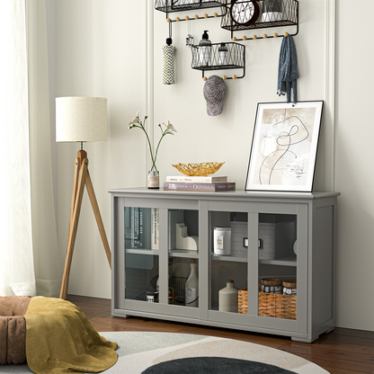 Sideboard Buffet Cabinet, Sliding Door, Gray Sideboards Cabinets & Buffets at Gallery Canada
