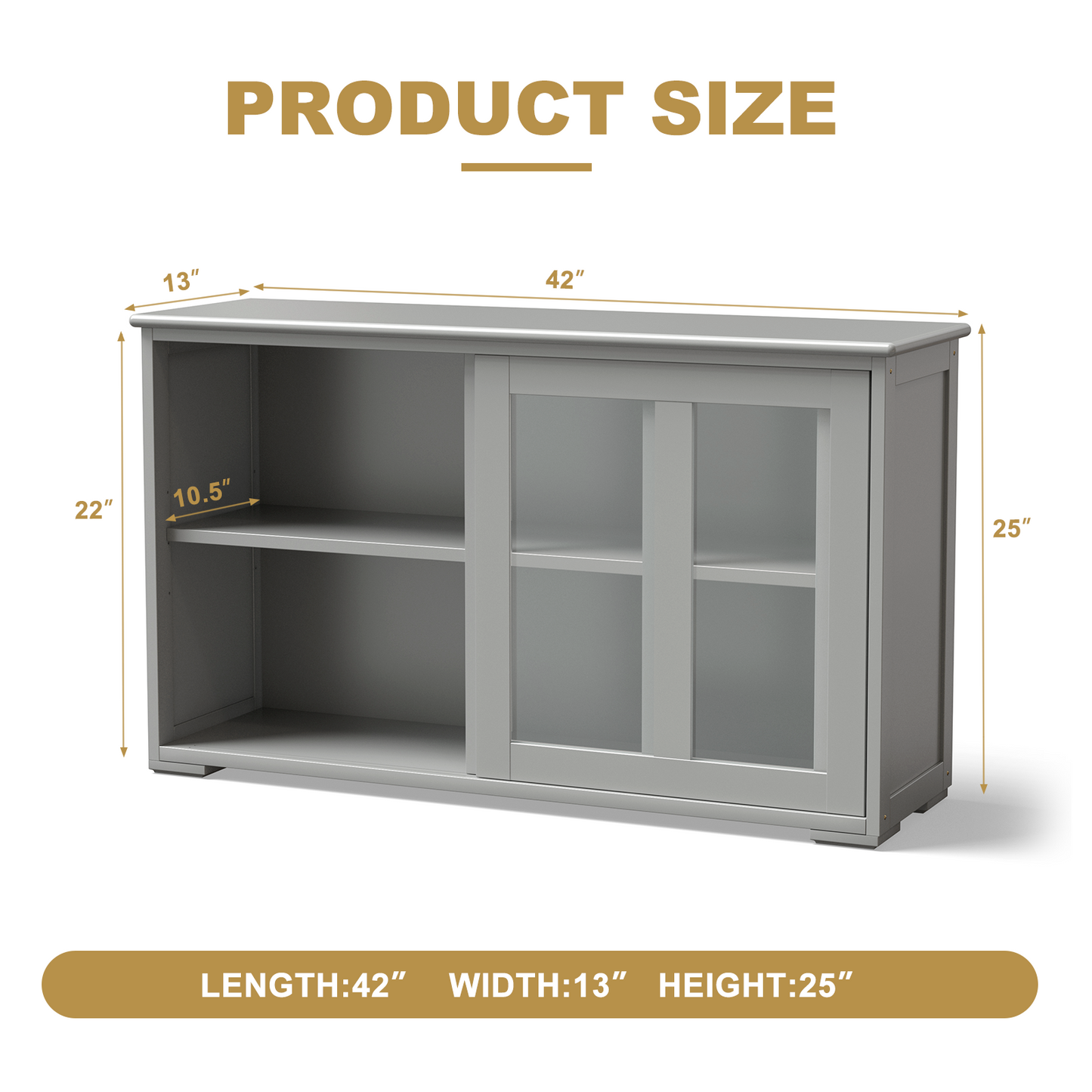 Sideboard Buffet Cabinet, Sliding Door, Gray Sideboards Cabinets & Buffets at Gallery Canada