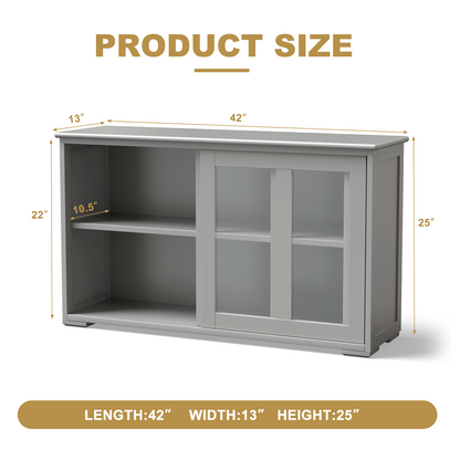 Sideboard Buffet Cabinet, Sliding Door, Gray Sideboards Cabinets & Buffets at Gallery Canada