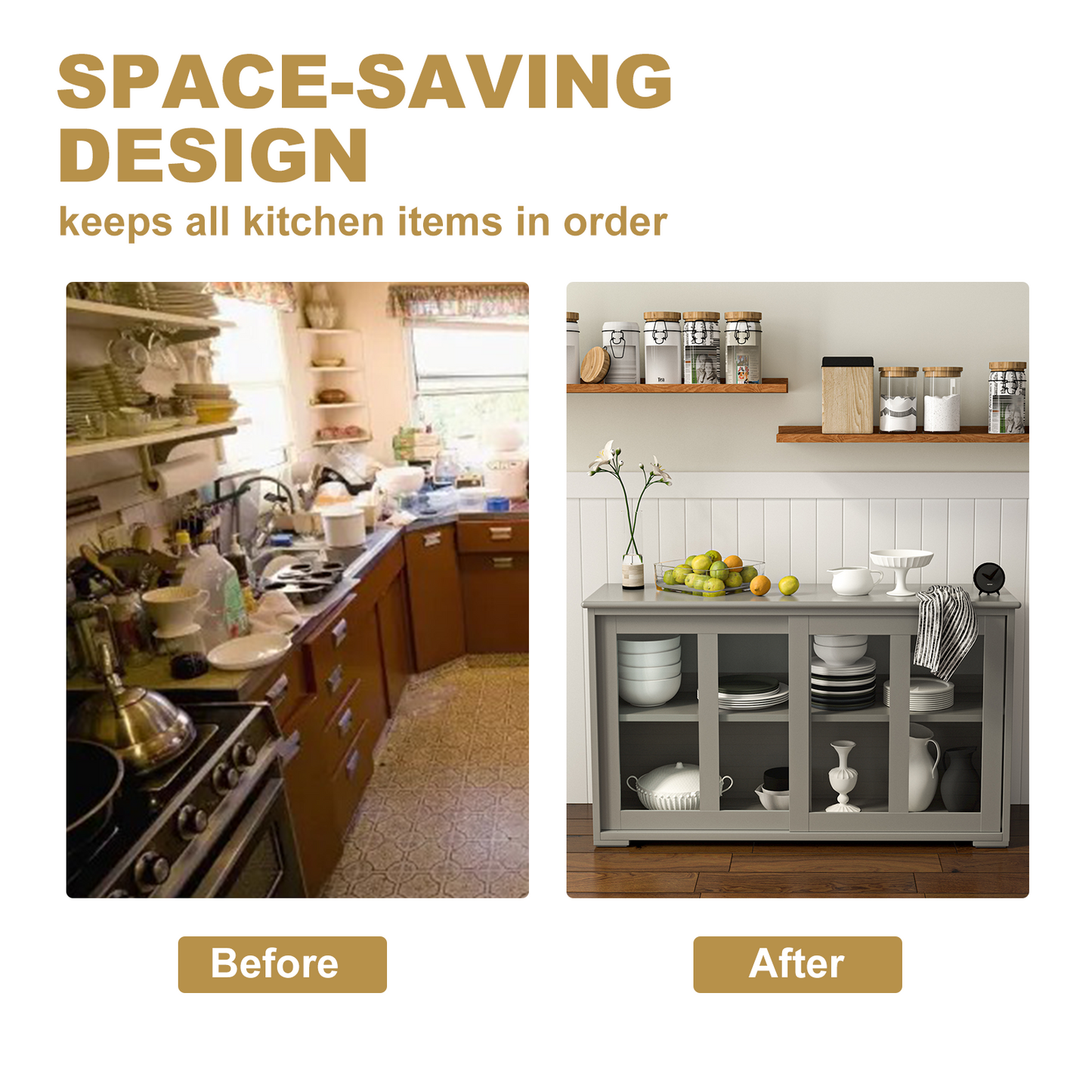 Sideboard Buffet Cabinet, Sliding Door, Gray Sideboards Cabinets & Buffets at Gallery Canada