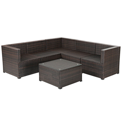 6 Piece Patio Sofa Set With Cushions, Outdoor, Beige Outdoor Sectionals at Gallery Canada